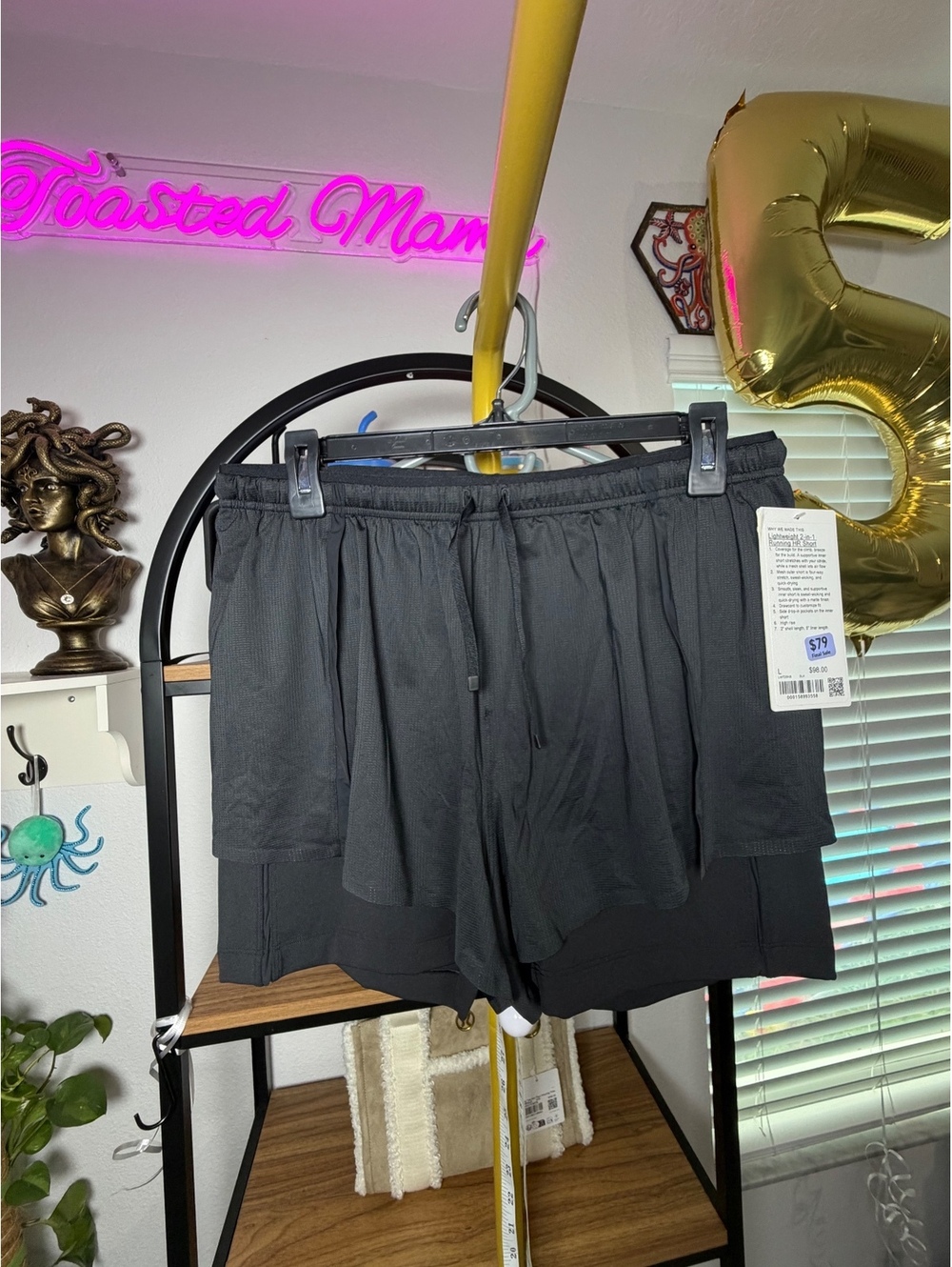 Lululemon Lightweight 2-in-1 Running HR Short Black - Size Large NWT